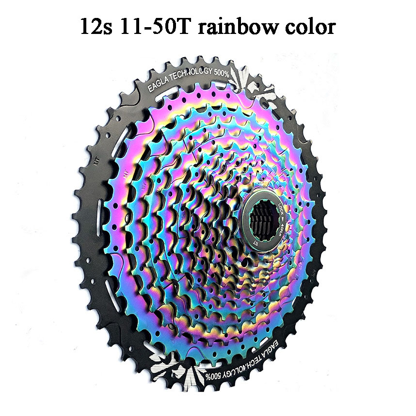 rainbow color 12s bicycle cassette sprocket