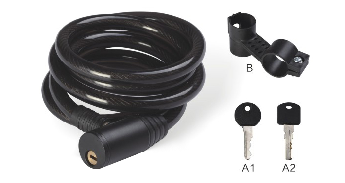 bicycle sprical cable lock