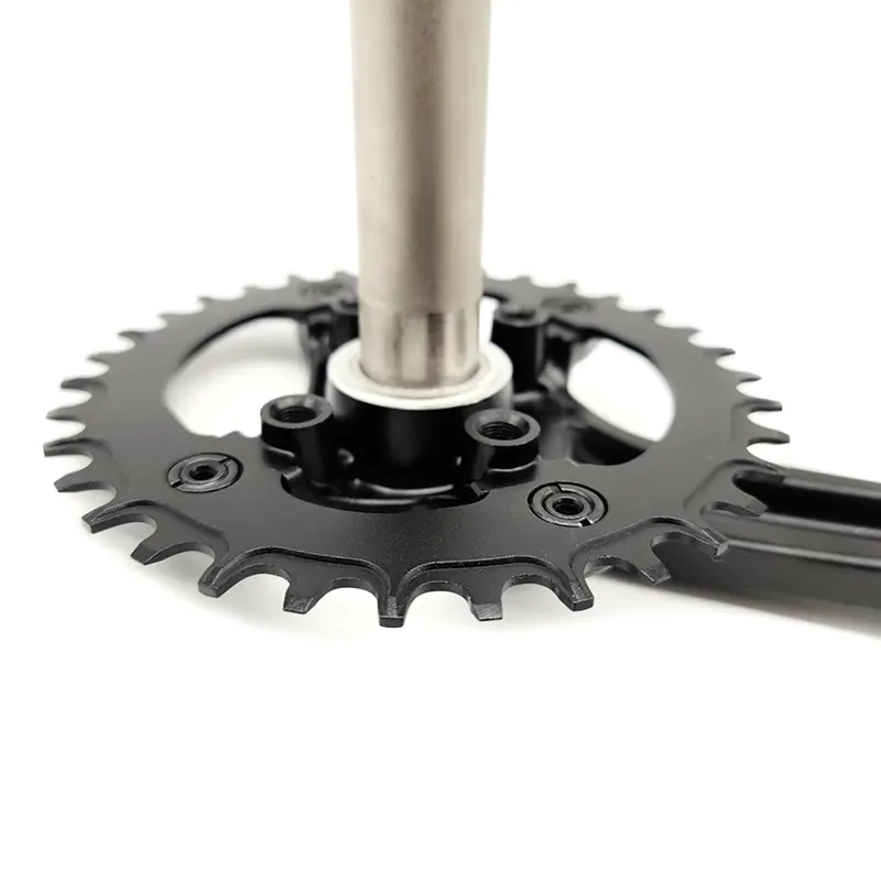 SUNRUN single speed bicycle chianwheel and crank set with hollow cartridge